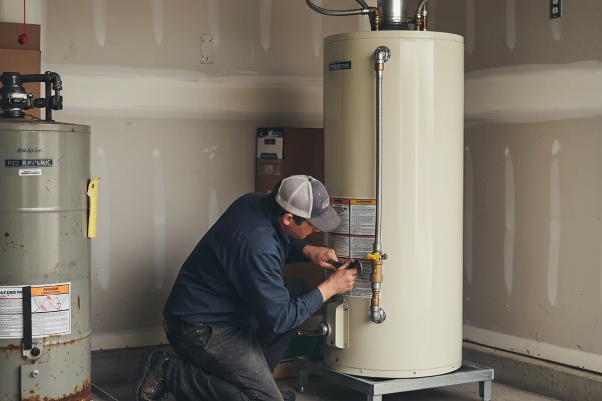 Water heater and shutoff valve replacement in Alloway